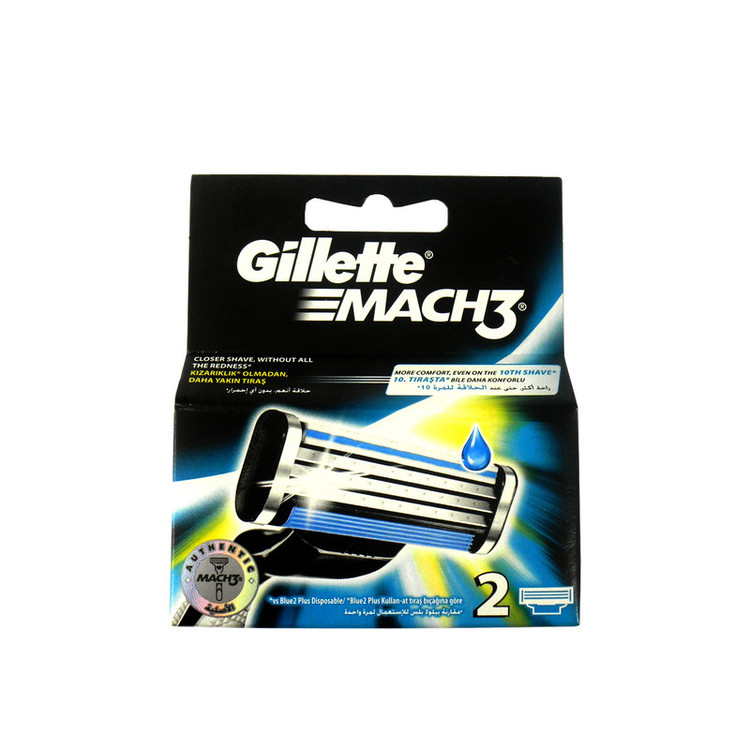 تیغ یدک ژیلت مدل Mach 3 بسته 2 عددی