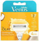 تیغ یدک ژیلِت مدل ونوس اولای کوکونات سنت Gillette VENUS OLAY Coconut Scent بسته 4 عددی