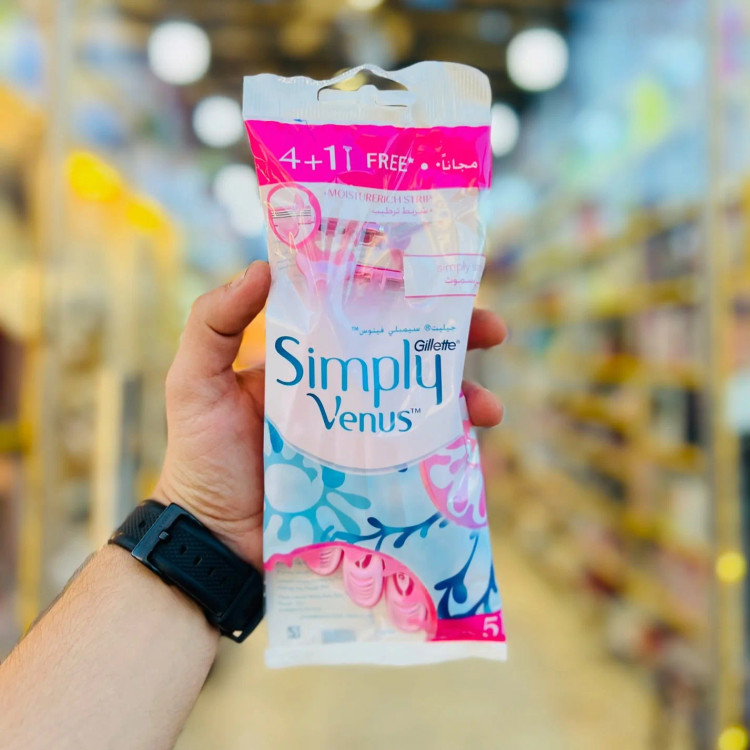 خود تراش ژیلت مدل SIMPLY Venus بسته 5 عددی