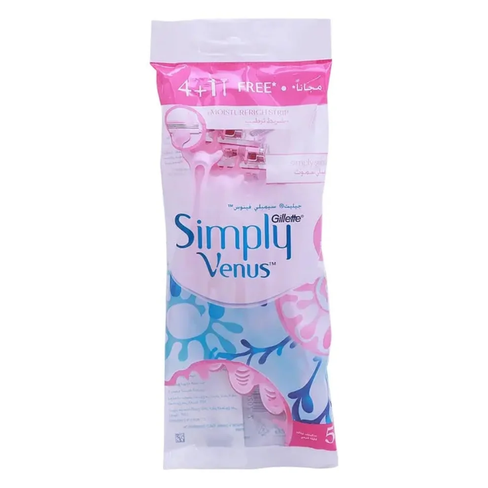 خود تراش ژیلت مدل SIMPLY Venus  بسته 5 عددی