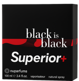 عطر ادکلن مردانه nuparfums@ آمریکایی مدل بلک ایز بلک ساپریور BLACK IS BLACK «Superior» 100ml