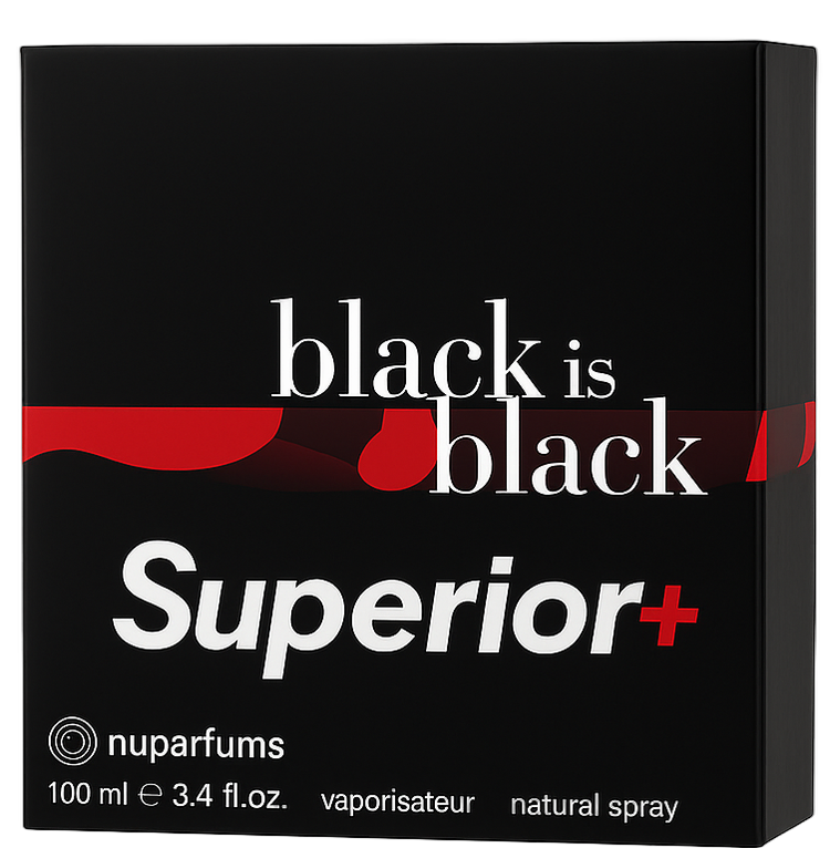 عطر ادکلن مردانه nuparfums@ آمریکایی مدل بلک ایز بلک ساپریور BLACK IS BLACK «Superior» 100ml